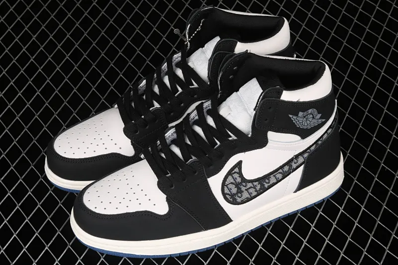 All categories Air Jordan Jordan series basketball shoes Air Jordan 1 High Z version Dr x Air Jordan 1 High AJ1 Joe 1 Dior joint black and white high top CN8607-001